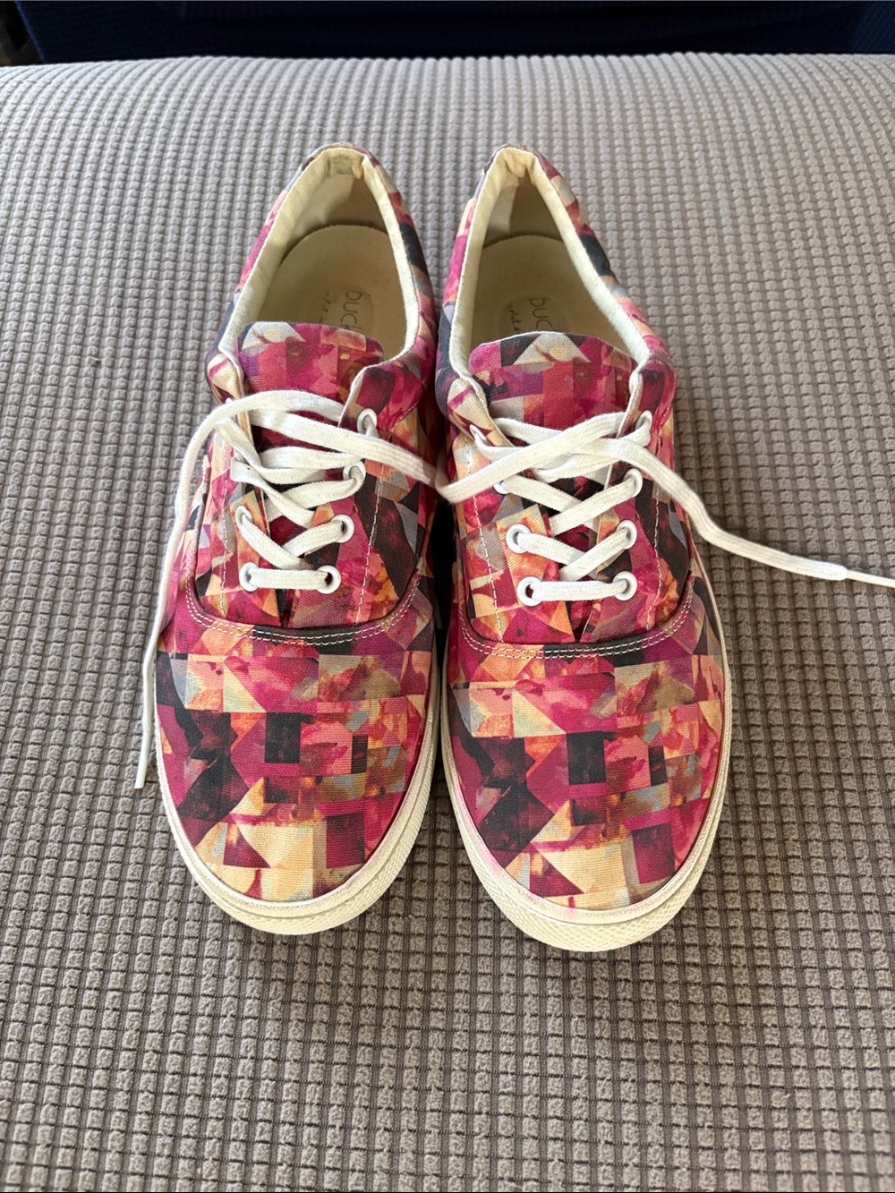 Bucket Feet Geometric Pink Multi Sneakers